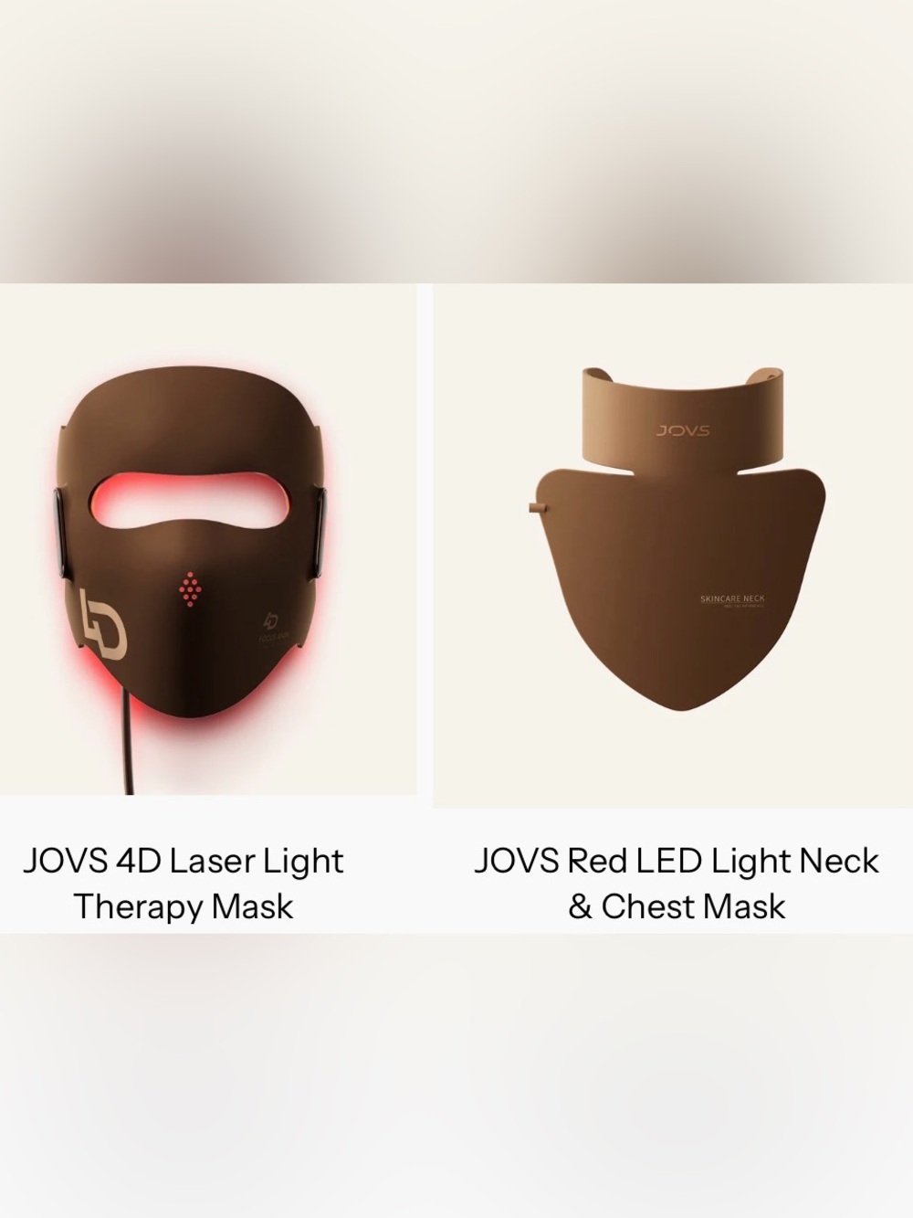 JOVS SET LED Light Neck Chest Bundle JOVS 4D Laser Anti-Aging Therapy face Mask
